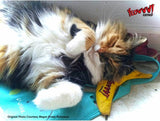 Banane à l'herbe à chat pour chat, jaune, 18 cm