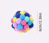 Balles en peluche avec grelot pour chat